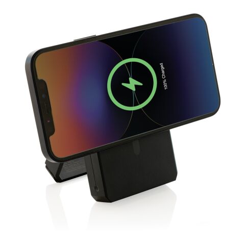 Skywave 5000mah Solar Powerbank, 10W Wireless aus rPlastik schwarz | ohne Werbeanbringung | Nicht verfügbar | Nicht verfügbar