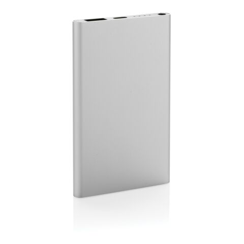 4.000mAh Type-C Powerbank aus RCS recyeltem ABS &amp; Aluminium silber | ohne Werbeanbringung | Nicht verfügbar | Nicht verfügbar