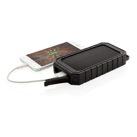 10.000 mAh Solar-Powerbank mit 10W Wireless aus RCS Plastik schwarz | ohne Werbeanbringung | Nicht verfügbar | Nicht verfügbar