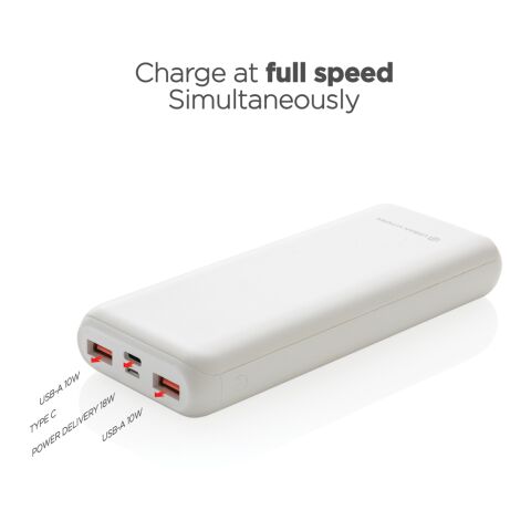 Urban Vitamin Pasadena 20.000mAh 18W PD Powerbank weiß | ohne Werbeanbringung | Nicht verfügbar | Nicht verfügbar
