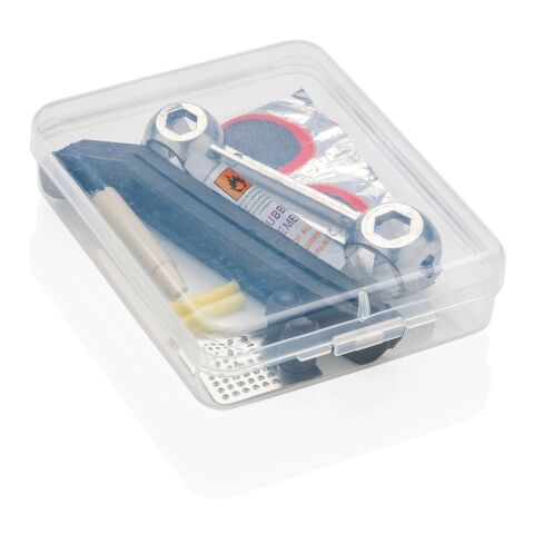 Kompaktes Fahrradreparaturset weiß-schwarz | ohne Werbeanbringung | Nicht verfügbar | Nicht verfügbar