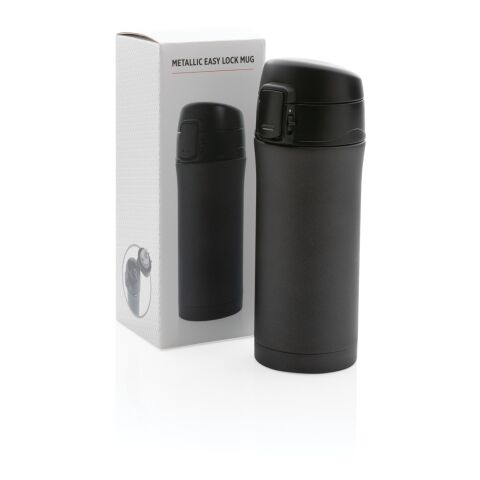 Metallic Easy-Lock Vakuum-Becher schwarz | ohne Werbeanbringung | Nicht verfügbar | Nicht verfügbar