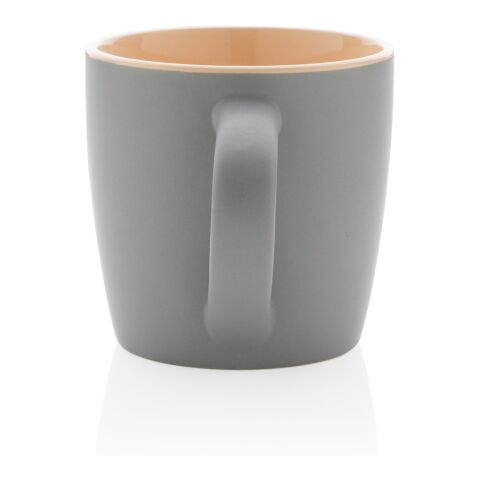 Keramiktasse innen coloriert, 300ml braun-grau | ohne Werbeanbringung | Nicht verfügbar | Nicht verfügbar