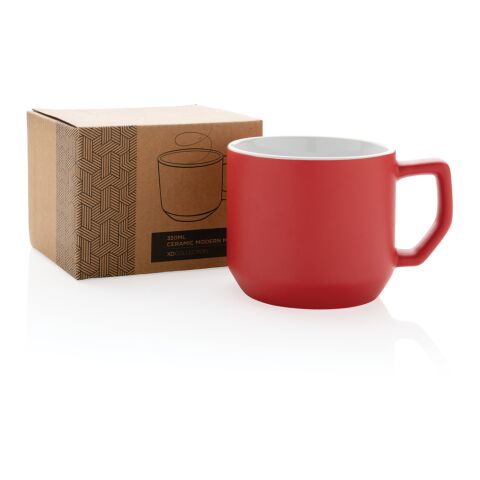 Moderne Keramiktasse rot | ohne Werbeanbringung | Nicht verfügbar | Nicht verfügbar