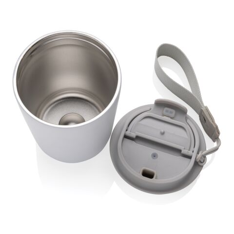 Cuppa Vakuumbecher aus RCS-Stahl mit Umhängeband weiß | ohne Werbeanbringung | Nicht verfügbar | Nicht verfügbar