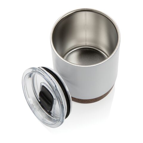 Vakuum-Tasse mit Kork-Details weiß | ohne Werbeanbringung | Nicht verfügbar | Nicht verfügbar | Nicht verfügbar