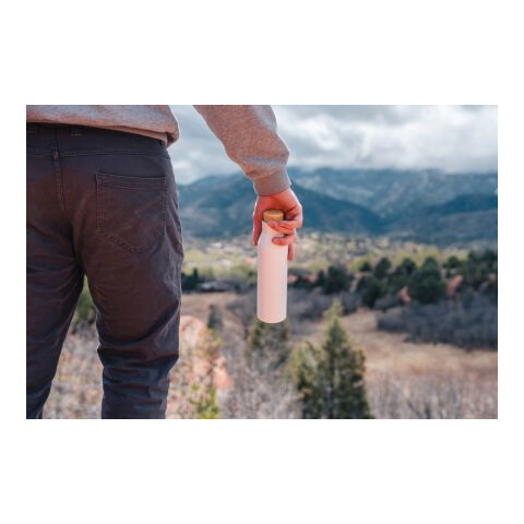 Gaia Vakuumflasche aus RCS recyceltem Stainless-Steel weiß | ohne Werbeanbringung | Nicht verfügbar | Nicht verfügbar