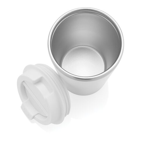 Java 350ml doppelwandiger Becher aus RCS recyceltem PP weiß | ohne Werbeanbringung | Nicht verfügbar | Nicht verfügbar