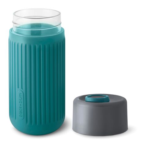 Black+Blum Glas-Reisebecher 340ml turkis | ohne Werbeanbringung | Nicht verfügbar | Nicht verfügbar