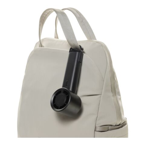 Twist wiederaufladbarer tragbarer Ventilator aus RCS rABS schwarz | ohne Werbeanbringung | Nicht verfügbar | Nicht verfügbar