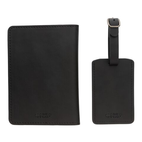 Swiss Peak Reise-Geschenkset aus GRS recyceltem PU schwarz | ohne Werbeanbringung | Nicht verfügbar | Nicht verfügbar