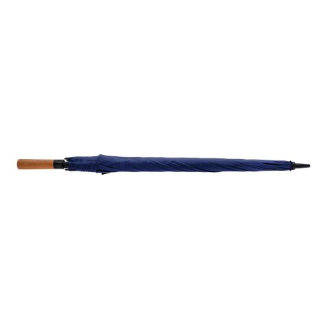 Tony Aware™ RPET 30" Schirm mit auto. Öffnung &amp; Akaziengriff navy blau | ohne Werbeanbringung | Nicht verfügbar | Nicht verfügbar