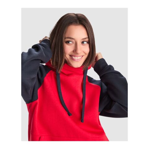 Badet zweifarbiger Kapuzenpullover Unisex schwarz-heather grau | 3XL