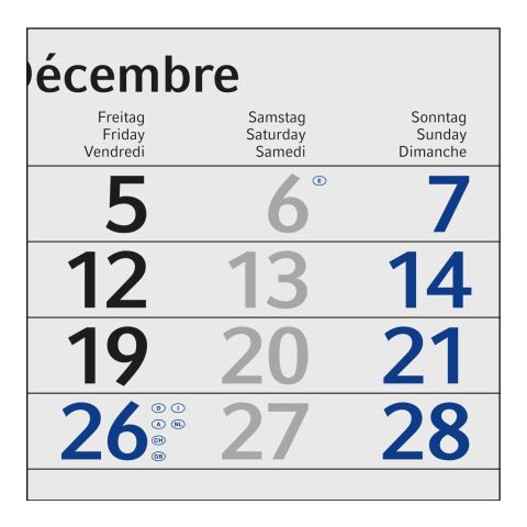 4-Monatskalender Einblatt Budget 4 RECYCLING Schrift modern Blau | 300 × 560 mm | ohne Werbeanbringung