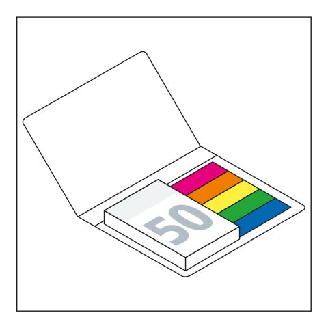 Haftnotiz-Set Lissabon RECYCLING Zettel klein Naturkarton-Umschlag (Kopföffnung) 104 × 76 mm | ohne Werbeanbringung | ohne Werbeanbringung | ohne Werbeanbringung