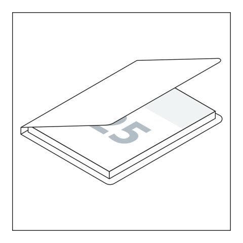 Haftnotizblock Memo-Card RECYCLING Format klein Naturkarton-Umschlag 72 × 50 mm | ohne Werbeanbringung | ohne Werbeanbringung