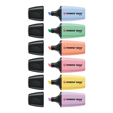 STABILO BOSS MINI Pastel Leuchtmarkierer hellblau | ohne Werbeanbringung