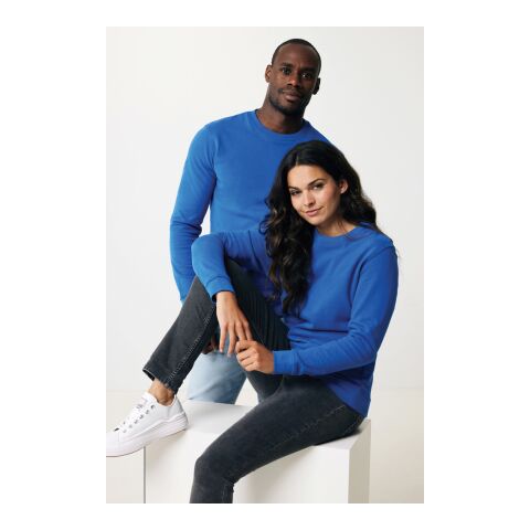 Iqoniq Zion Rundhals-Sweater aus recycelter Baumwolle Königsblau | L | ohne Werbeanbringung | Nicht verfügbar | Nicht verfügbar | Nicht verfügbar