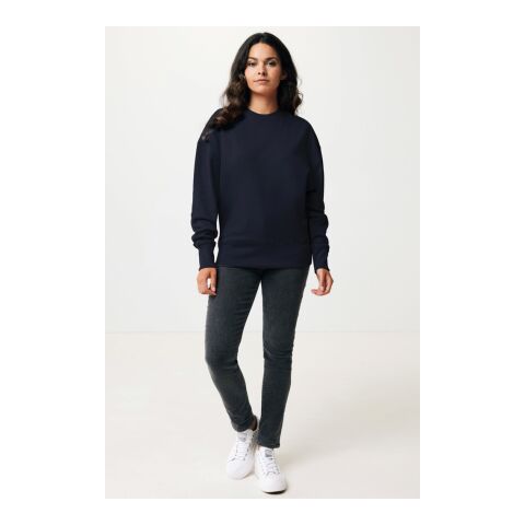 Iqoniq Kruger Relax-Rundhals-Sweater aus recycelt. Baumwolle navy blau | XXL | ohne Werbeanbringung | Nicht verfügbar | Nicht verfügbar | Nicht verfügbar