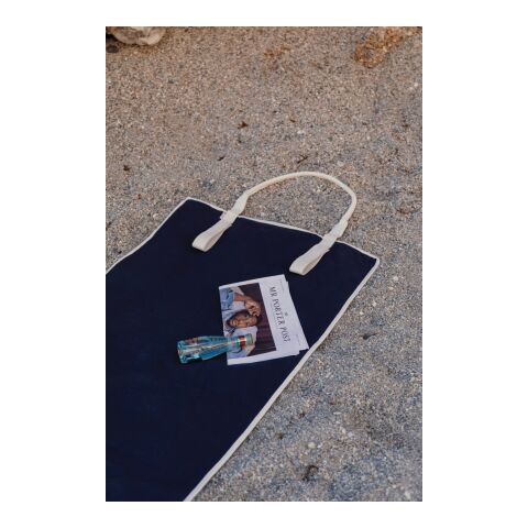 VINGA Volonne AWARE™ Strandmatte aus recyceltem Canvas blau-off white | ohne Werbeanbringung | Nicht verfügbar | Nicht verfügbar | Nicht verfügbar