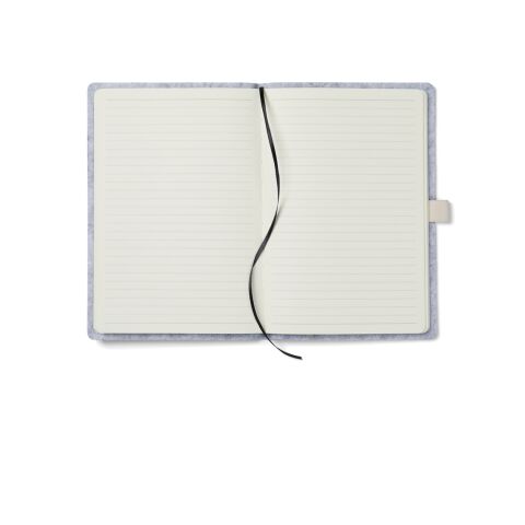 VINGA Albon A5-Notizbuch aus GRS recyceltem Filz grau | ohne Werbeanbringung | Nicht verfügbar | Nicht verfügbar