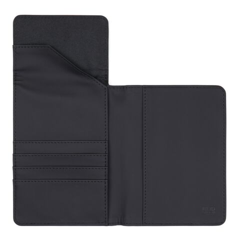 VINGA Baltimore RCS recycelte Polyester-RFID-Reisepasshülle schwarz | ohne Werbeanbringung | Nicht verfügbar | Nicht verfügbar