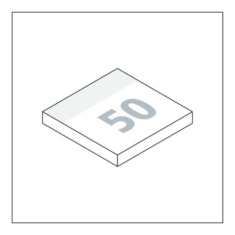 Haftnotizblock Basic EXPRESS 50 Haftzettel 72 × 72 mm | ohne Werbeanbringung