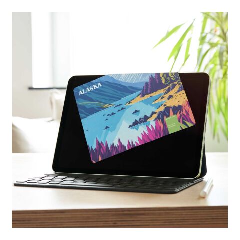 POLYCLEAN rPET Displaytuch im Pergaminbeutel, All-Inclusive-Paket  4C-Digitaldruck | 15 x 15 cm