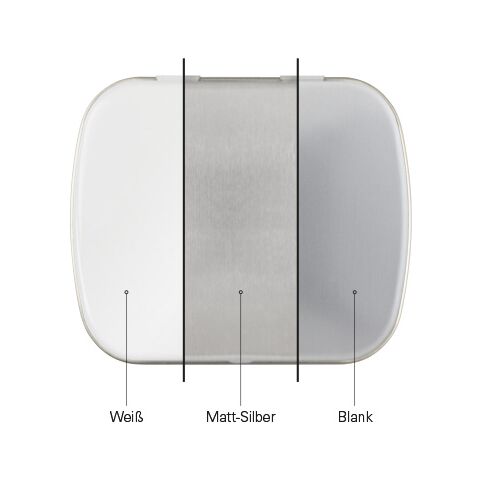 Klappdose weiß | ohne Werbeanbringung | Traubenzuckerquadrate