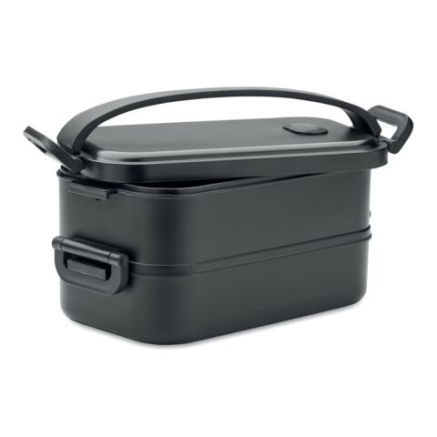 Lunchbox recyceltes  PP schwarz | ohne Werbeanbringung | Nicht verfügbar | Nicht verfügbar | Nicht verfügbar