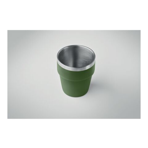 Doppelwandiger Trinkbecher 250 ml dunkelgrün