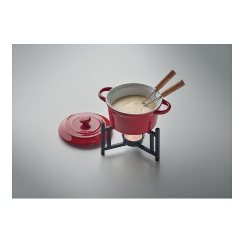 Keramik-Fondue-Set 300 ml rot | ohne Werbeanbringung | Nicht verfügbar | Nicht verfügbar
