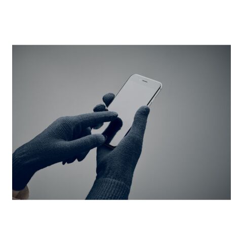 Gestrickte Handschuhe RPET marineblau | ohne Werbeanbringung | Nicht verfügbar | Nicht verfügbar | Nicht verfügbar