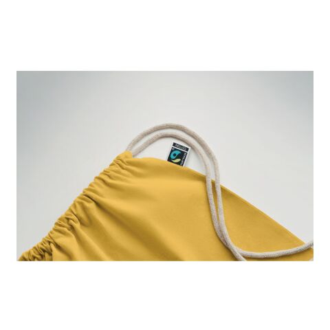 Kordelzugbeutel Fairtrade 180g gelb | ohne Werbeanbringung | Nicht verfügbar | Nicht verfügbar | Nicht verfügbar