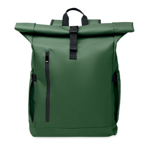 Rolltop-Rucksack 600D RPET dunkelgrün | ohne Werbeanbringung | Nicht verfügbar | Nicht verfügbar | Nicht verfügbar