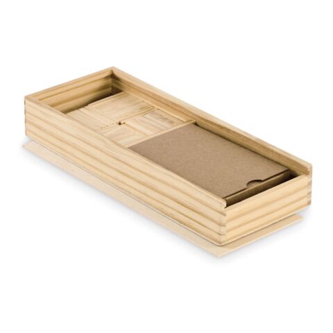 Domino- und Spielkarten-Set holzfarben | ohne Werbeanbringung | Nicht verfügbar | Nicht verfügbar | Nicht verfügbar