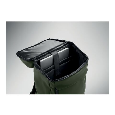 15" PU Laptop-Rucksack dunkelgrün