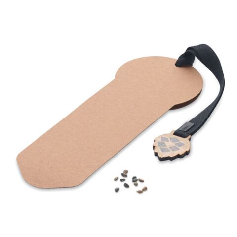 Lesezeichen Kiefersamen beige | ohne Werbeanbringung | Nicht verfügbar | Nicht verfügbar