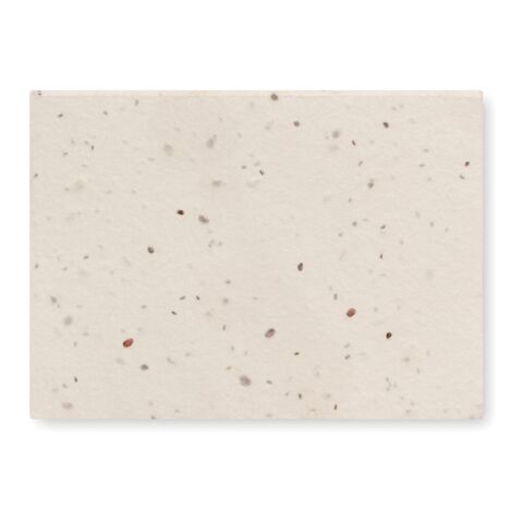 Notiz-Set mit Blumensamen weiß | ohne Werbeanbringung | Nicht verfügbar | Nicht verfügbar