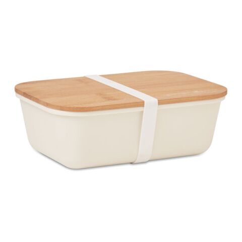 Lunch box mit bambus deckel beige | ohne Werbeanbringung | Nicht verfügbar | Nicht verfügbar