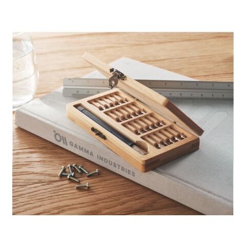 24-teiliges Werkzeugset holzfarben | ohne Werbeanbringung | Nicht verfügbar | Nicht verfügbar | Nicht verfügbar