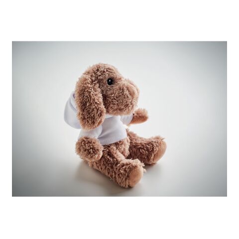 Plüsch-Hund mit Hoody weiß | ohne Werbeanbringung | Nicht verfügbar | Nicht verfügbar | Nicht verfügbar