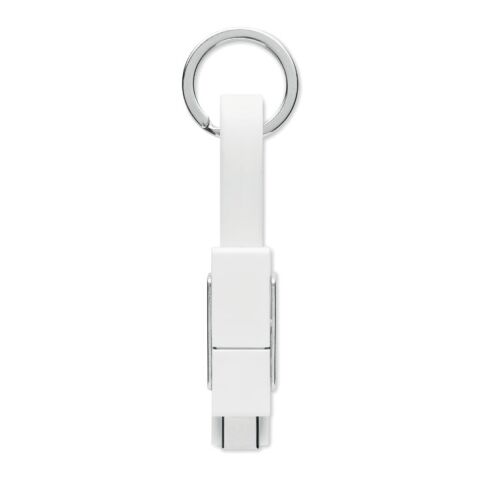 Schlüsselanhänger 4in1 Kabel weiß | ohne Werbeanbringung | Nicht verfügbar | Nicht verfügbar