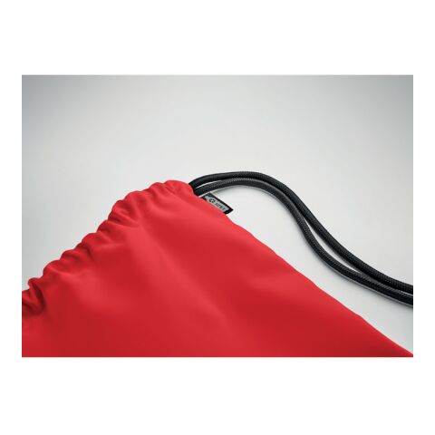 Großer Beutel mit Kordelzug RPET-Polyester rot | ohne Werbeanbringung | Nicht verfügbar | Nicht verfügbar | Nicht verfügbar