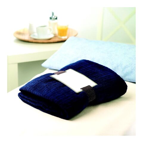 Fleece-Decke mit bedruckbarer Karte blau | ohne Werbeanbringung | Nicht verfügbar | Nicht verfügbar | Nicht verfügbar