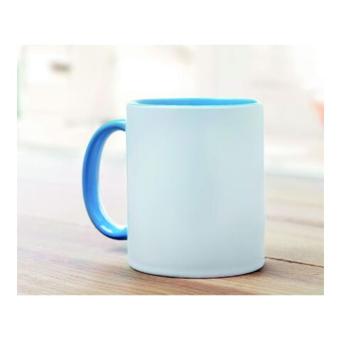 Kaffeebecher mit farbiger Innenseite 300 ml blau | ohne Werbeanbringung | Nicht verfügbar | Nicht verfügbar
