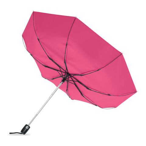 Automatik Regenschirm Luxus gerader Griff fuchsia