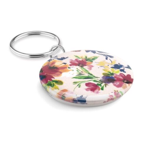 Badge Schlüsselanhänger klein weiß | ohne Werbeanbringung | Nicht verfügbar | Nicht verfügbar