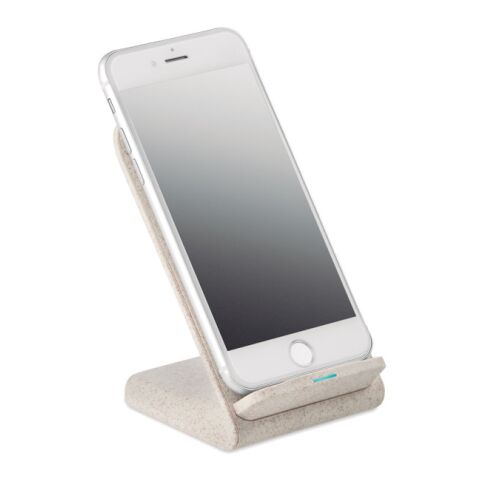 Induktive Ladestation mit Halter aus Weizenstroh beige | ohne Werbeanbringung | Nicht verfügbar | Nicht verfügbar | Nicht verfügbar