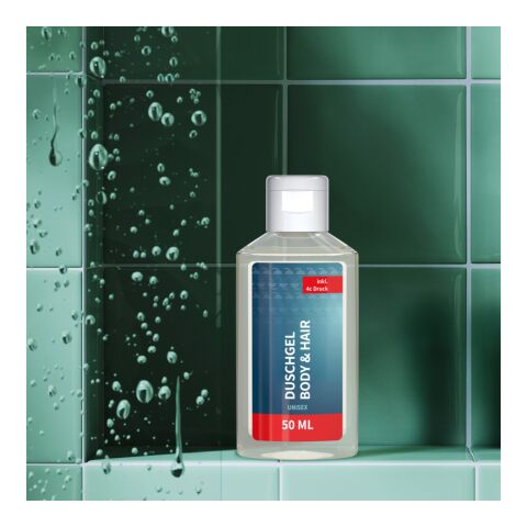 50 ml Flasche - Duschgel Ingwer-Limette Transparent | ohne Werbeanbringung